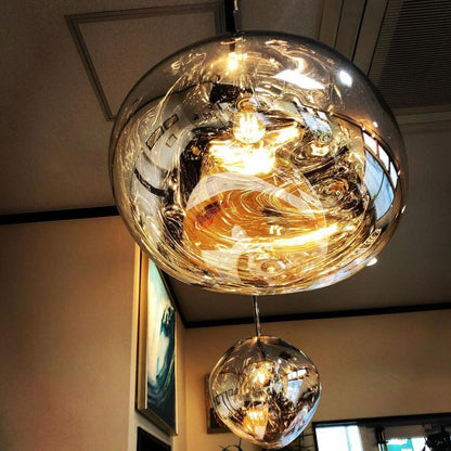Modern Hand-Blown Glass LED Pendant Light – image 17