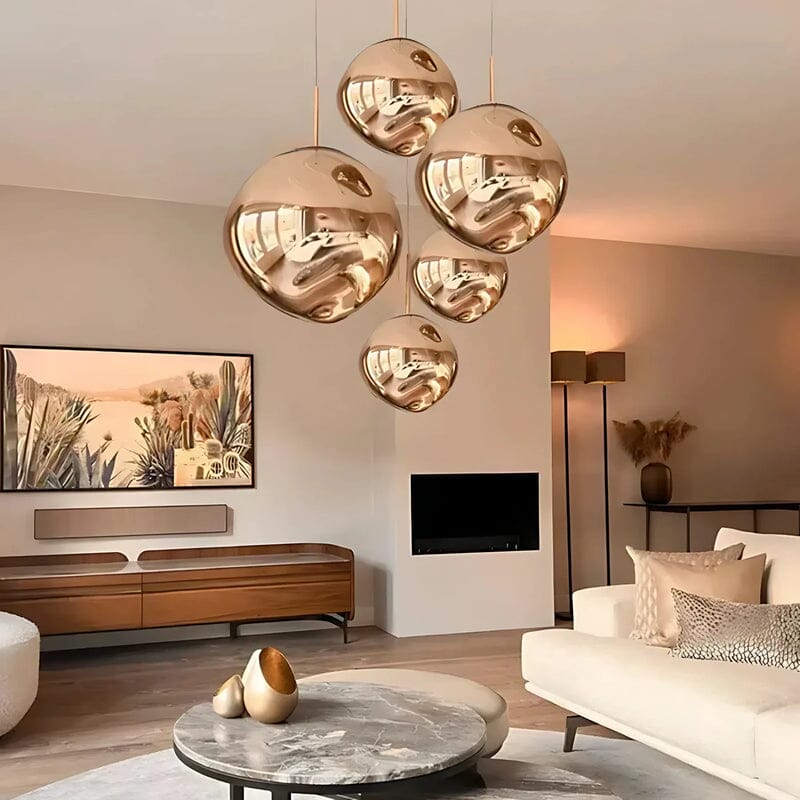 Modern Hand-Blown Glass LED Pendant Light – image 3