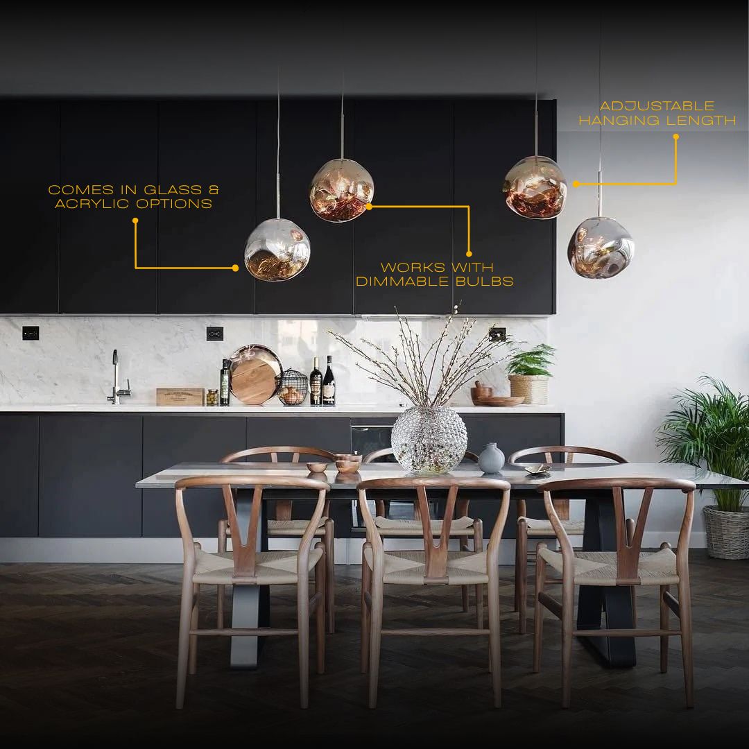 Modern Hand-Blown Glass LED Pendant Light – image 4