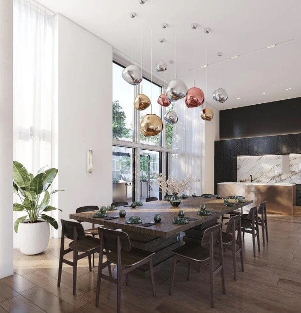 Modern Hand-Blown Glass LED Pendant Light – image 37