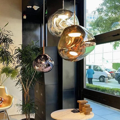 Modern Hand-Blown Glass LED Pendant Light – image 38