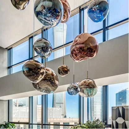 Modern Hand-Blown Glass LED Pendant Light – image 6