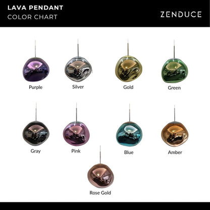 Modern Hand-Blown Glass LED Pendant Light – image 8