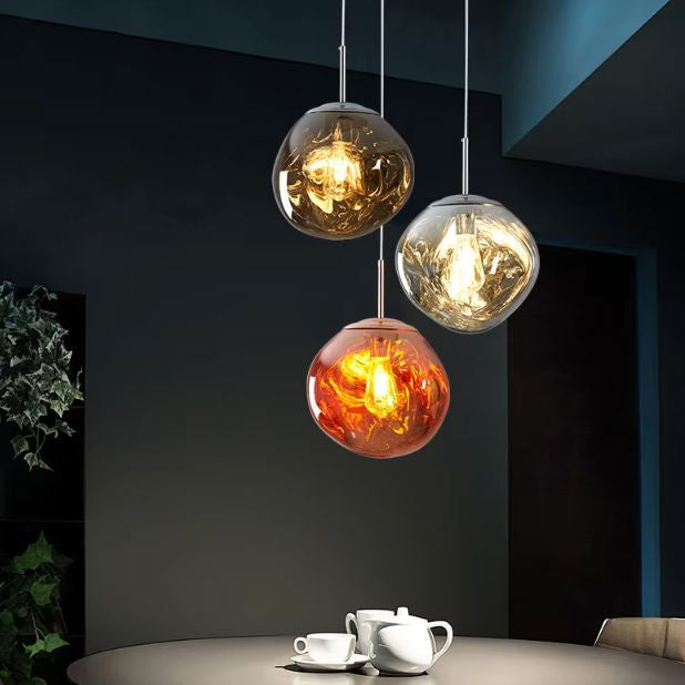 Modern Hand-Blown Glass LED Pendant Light – image 1