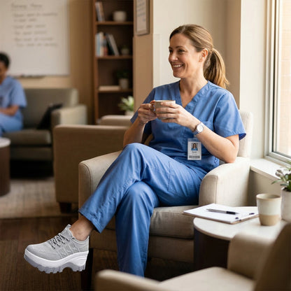 Nurse Comfort Shoes Platform Arch Support Slip-On