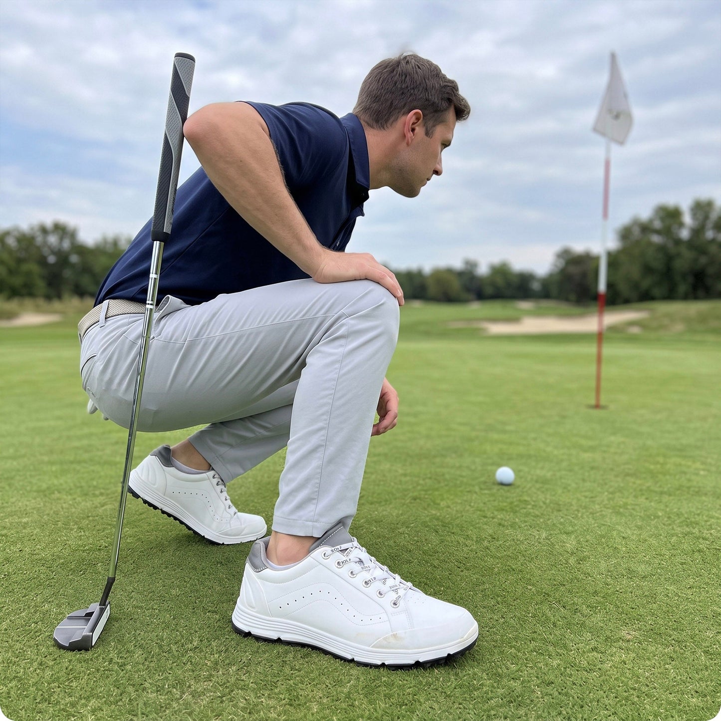 Men's Water-Resistant Golf Shoes – Lightweight Grip Trainers