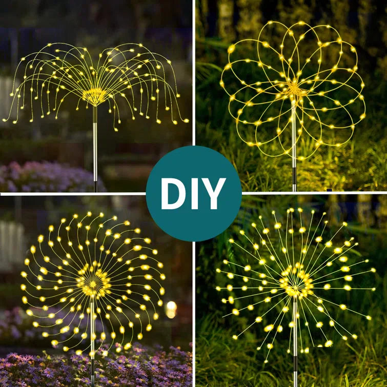Solar Firework Garden Lights Waterproof LED Decor