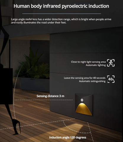 Motion Sensor LED Wall Light Indoor Outdoor IP65