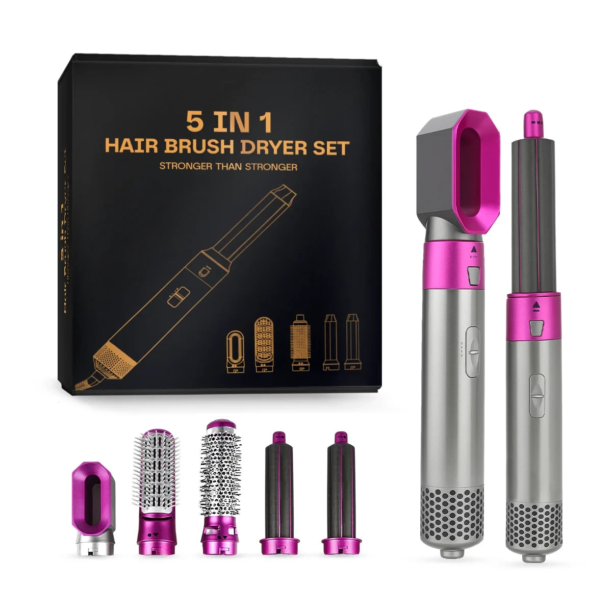 5-in-1 Hot Air Hair Styler with Auto Curler & Dryer