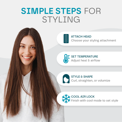 5-in-1 Hair Styler Pro V2 – Auto Curling, Blow Dry & Straighten ,1000W