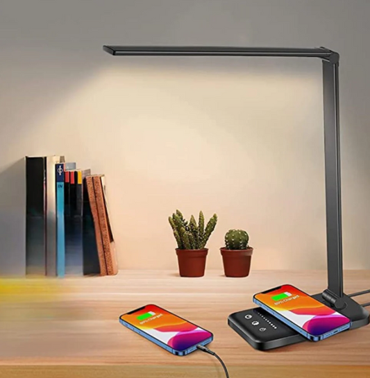 Adjustable LED Table Lamp with USB Charging