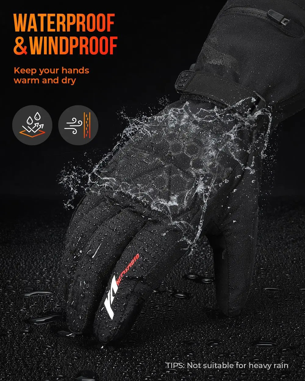 Heated Gloves Waterproof Rechargeable Winter