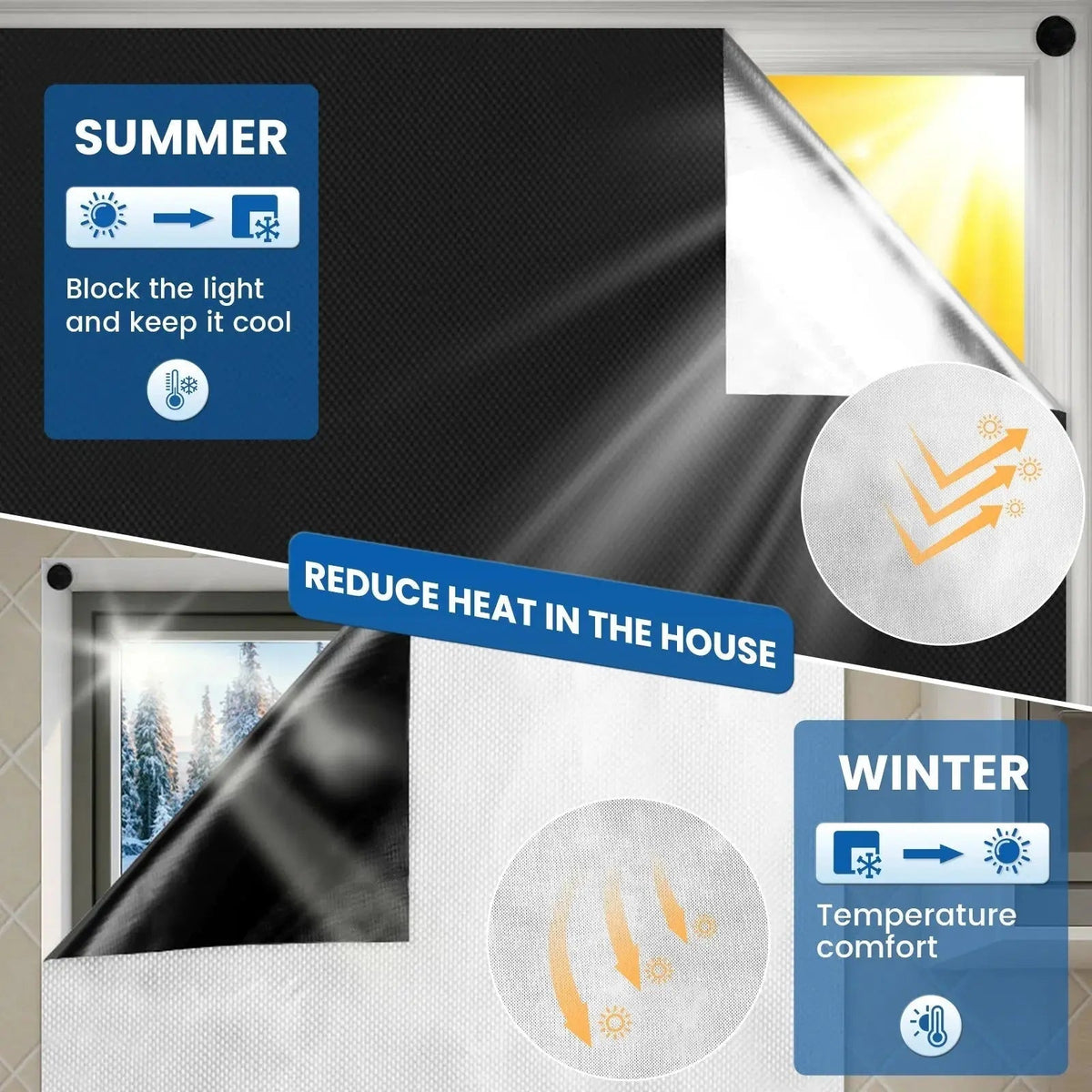 Magnetic Blackout Window Shades
