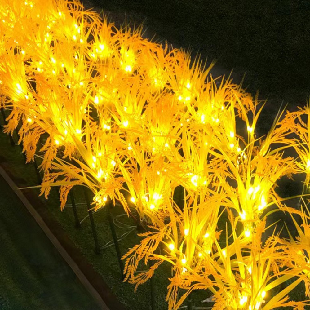 Solar Wheat Ear Garden Lights – 7-Head Outdoor Decor