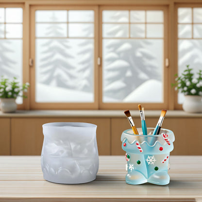 Christmas Silicone Epoxy Mold Set – DIY Candle & Pot Mold