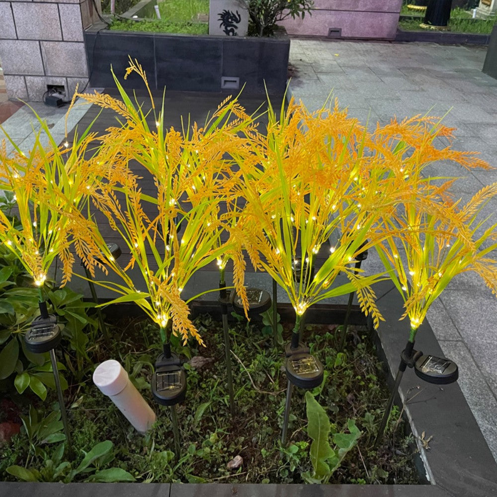 Solar Wheat Ear Garden Lights – 7-Head Outdoor Decor