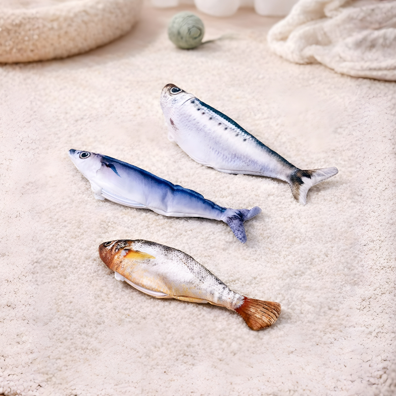 Flopping Fish Cat Toy - Motion Activated Plush