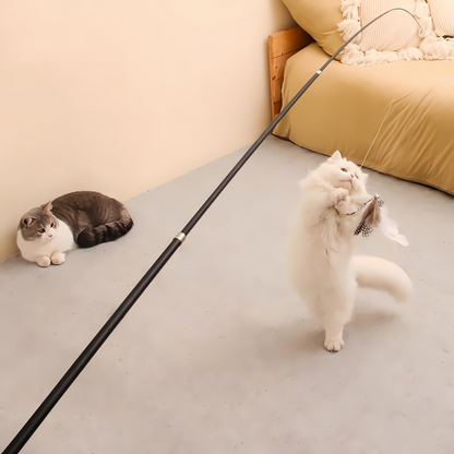Cat Teaser Wand Toy - Extendable Interactive Stick