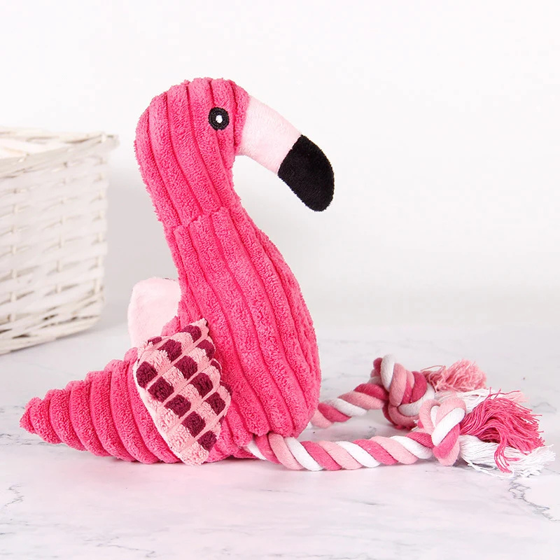 Flamingo Dog Chew Toy Small Dog Interactive Toy