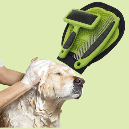 Pet Bath Brush Comb Set - Grooming & Cleaning Tool