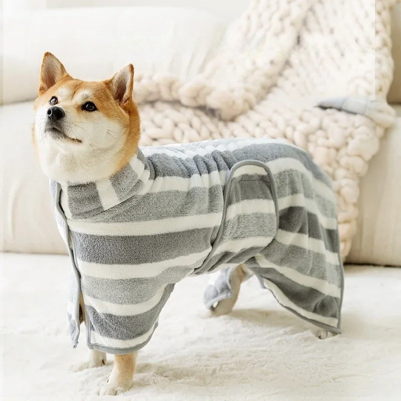 Quick-Dry Dog Bath Robe - Absorbent Pet Towel Coat
