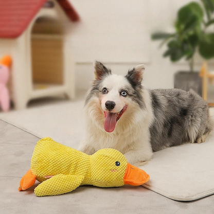 Duck Plush Dog Toy - Soft Squeaky Chew Toy