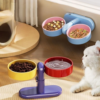 Adjustable Raised Pet Bowl - Elevated Feeder