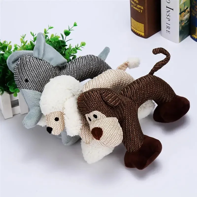 Soft Plush Dog Toy - Durable Squeaky Chew Toy