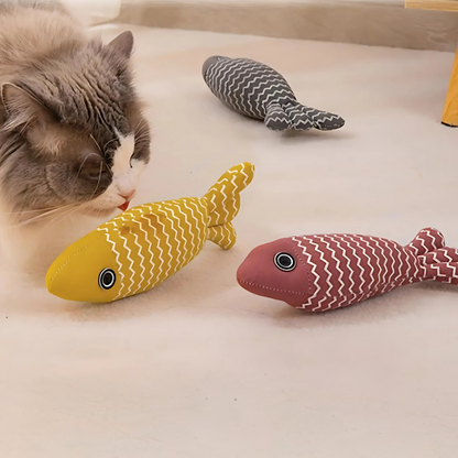 Catnip Fish Toys Set - Interactive Cat Chew Toys