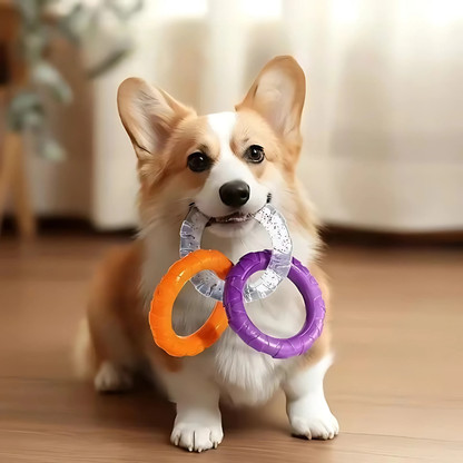 Ring Dog Chew Toy Teething Relief Durable Toy