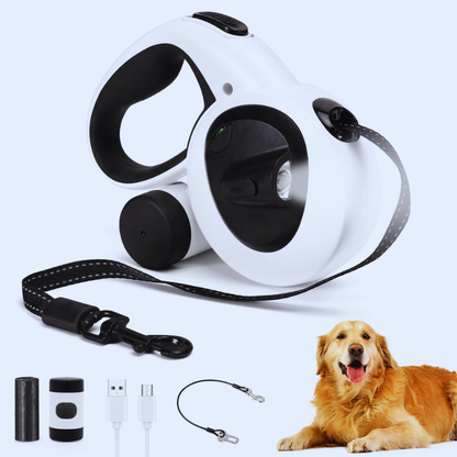 Rechargeable LED Retractable Dog Leash