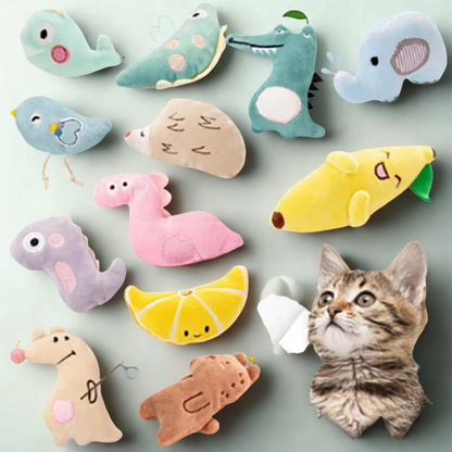 Catnip Plush Toy Set - Soft Dental Cat Toys