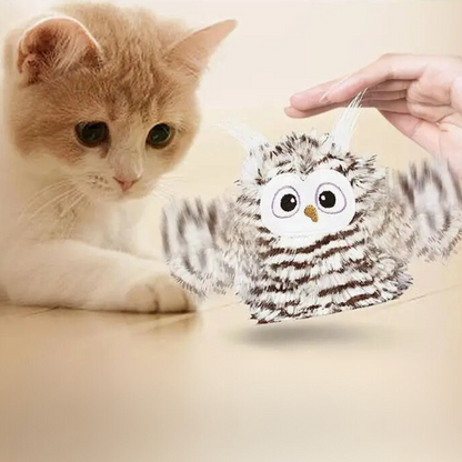 Flapping Owl Cat Toy - Interactive Hunting Toy