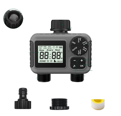 Dual-Outlet Smart Water Timer – Automatic Garden Irrigation