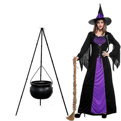 Halloween Witch Cauldron Decor - Lighted Candy Bowl