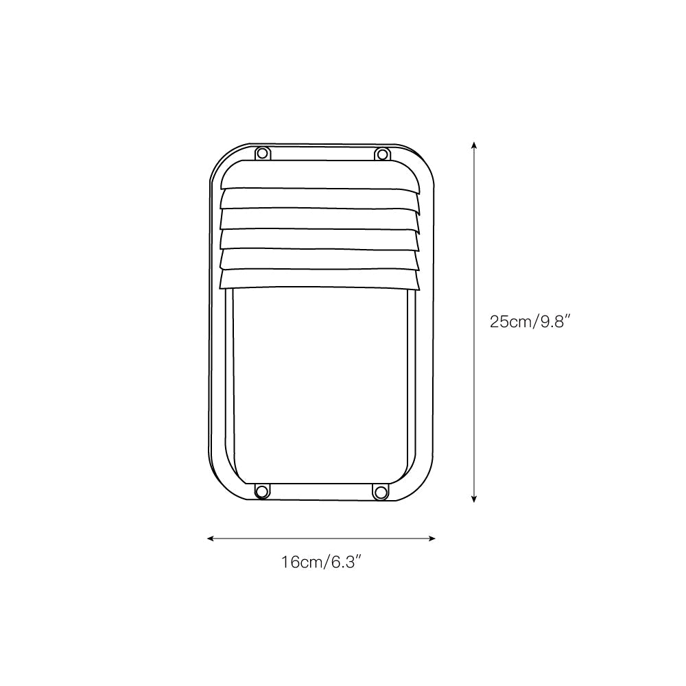 Outdoor Aluminium Wall Sconce with Opaque Glass Shade – image 5