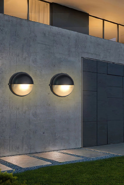 Outdoor Aluminium Wall Sconce with Opaque Glass Shade – image 38