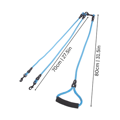 Dual Dog Leash Handle - No-Tangle Walking Grip