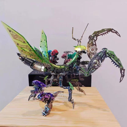 3D Metal Mechanical Mantis 1200PCS Puzzle Model Kit Insect Series