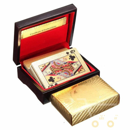 Gold Plated Playing Cards Luxury Deck with Box