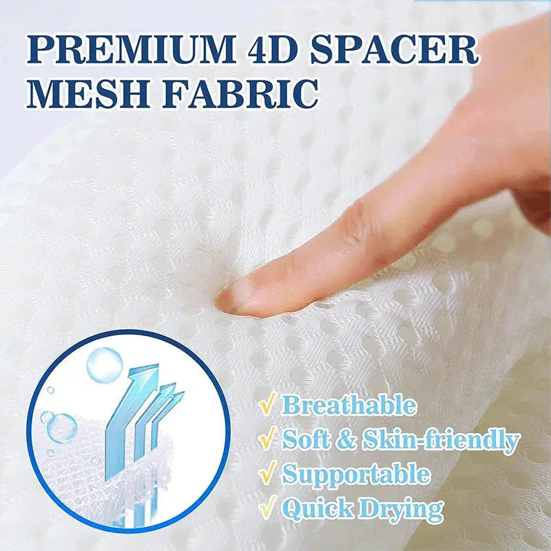 3D Mesh Suction Grip Bath Pillow