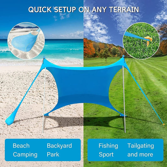 Sun sail for beach and garden – UV protection in 5 colors