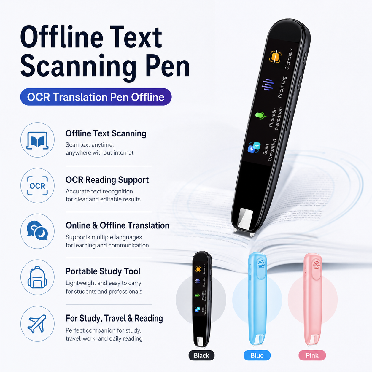 Offline Text Scanning Device Ocr Translation Pen