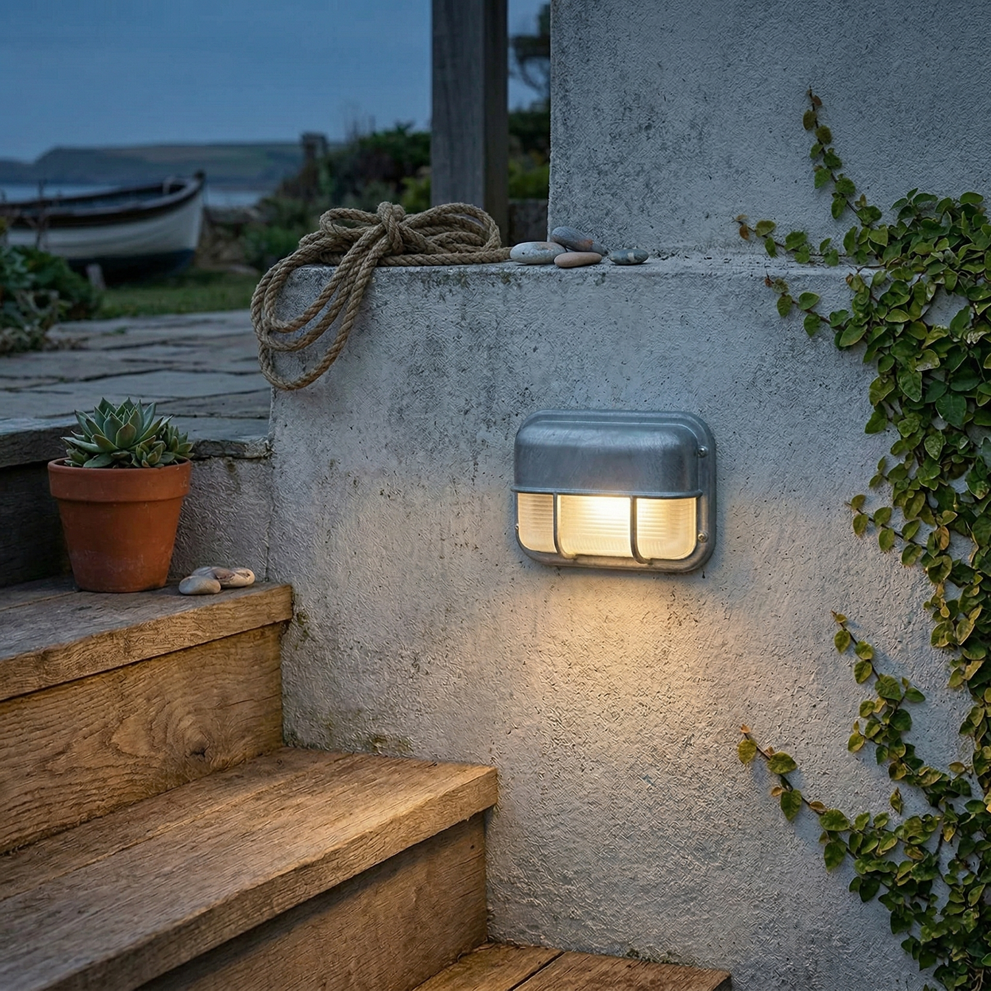 Outdoor Aluminium Wall Sconce with Opaque Glass Shade – image 20