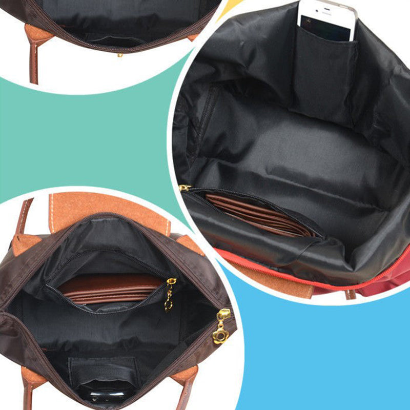 Leather Handle Tote Bag – Waterproof Lining, Stylish & Durable