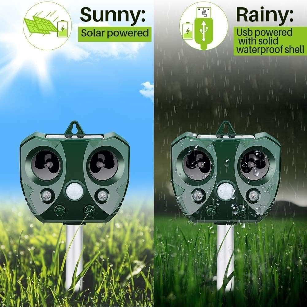 Solar Ultrasonic Animal Repeller Pest Control