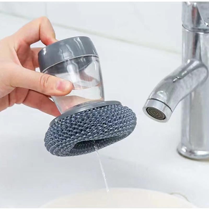 Soap-Dispensing Kitchen Cleaning Brush