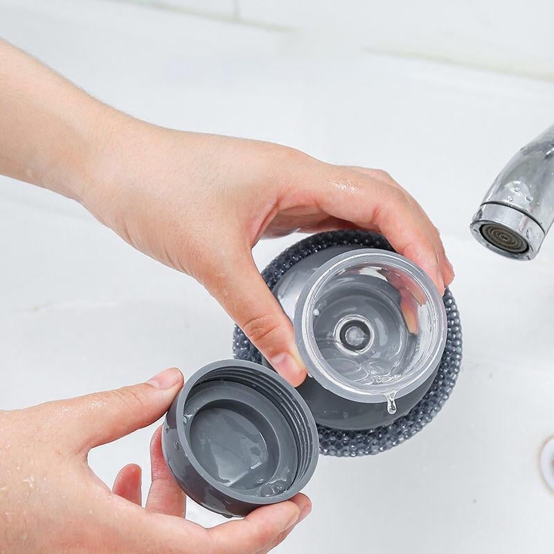 Soap-Dispensing Kitchen Cleaning Brush