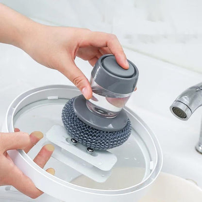 Soap-Dispensing Kitchen Cleaning Brush