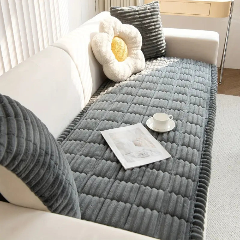 Stretch Sofa Cover – Pleated Elastic Couch Protector